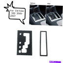 trim panel 2xギアシフトパネルデカールカーボンファイバーステッカークライスラー300 2005-2007用トリム 2x Gear Shift Pan...