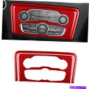 trim panel ダッジチャージャー2015-2020レッドカーボンファイバーセントラルコンソールCD&ACパネルトリム用 For Dodge Charge...