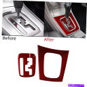 trim panel 3PCSレッドカーボンファイバーギアシフトパネルカバースバルフォレスター2005-2008のトリム 3Pcs Red Carbon Fib...