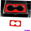 trim panel Jeep Cherokee 2014-2021 ABSレッドカーリアアームレストカップホルダーパネルトリムカバー For Jeep Che...