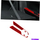 trim panel 4PCSレッドカーボンファイバーリアアーマーストパネルカバーホンダシビッククーペ2013-15のトリム 4Pcs Red Carbon F...