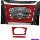 trim panel 2PCSレッドカーボンファイバーセンターコントロールパネルステッカークライスラー300 2015-17のトリム 2pcs Red Carb...