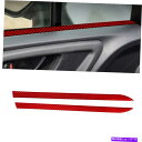trim panel 2PCSレッドカーボンファイバーインテリアドアパネルカバーカバースバルフォレスター2013-18のトリム 2Pcs Red Carbon ...
