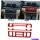 trim panel BMW 3Series E46 1998-2005レッドカーボンファイバーAC&CDパネルカバートリムの3PCS 3Pcs For BMW...