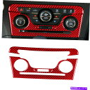 trim panel Dodge Charger 2011-2014用のRed Carbon Fiber Center CD CDパネルカバー Red Carb...