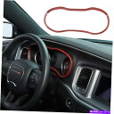 trim panel インテリアセンターコンソール2015-2020ダッジチャージャーレッドカーボンのダッシュボードトリム Interior Center Co...