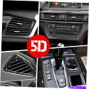 trim panel 5DカーボンファイバーパターンインテリアDIYトリムデカールBMW X5 E70 08-13ブラック 5D Carbon Fiber Pa...