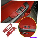 trim panel ダッジチャレンジャー15-21レッドカーボンウィンドウリフトトリムスイッチパネルカバートリム2* For Dodge Challenger...