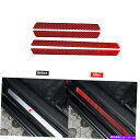 trim panel 4PCSレッドカーボンファイバードーリルパネルカバーアウディA6 C8 2019-2021用のトリムステッカー 4Pcs Red Carb...
