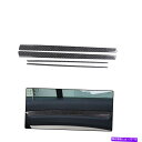 trim panel 車両カーボンファイバーリアLRドアパネルトリムフレームステッカークライスラー300 4PC用 Vehicle Carbon Fiber R...