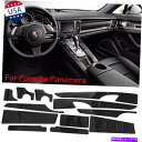 trim panel 2010年から2018年のポルシェパナメラの5DカーボンファイバーパターンインテリアDIYトリムデカール 5D Carbon Fiber ...