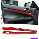 trim panel 6PCS赤炭素繊維フロントドアパネルカバーインフィニティG37セダン2010-13 6Pcs Red Carbon Fiber Front...
