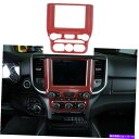 trim panel Dodge Ram 1500 2018+ Red CarbonのセンターコンソールGPSパネルトリムアクセサリー Center Conso...