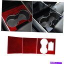 trim panel テスラモデル3の3x赤炭素??繊維インテリアセントラルコンソールパネルカバートリム 3X Red Carbon Fiber Interio...