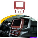 trim panel 1PCセンターコンソールナビゲーションパネルダッジRAMのトリムカバー1500 18+レッドカーボン 1pc Center Console...