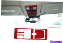 trim panel フロントリーディングライトパネルトリム装飾デカールダッジラム1500 10-15レッドカーボン Front Reading Light P...