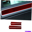 trim panel 4PCSレッドカーボンファイバードアパネルカバーカバーフォルクスワーゲントゥアレグ2011-18 4Pcs Red Carbon Fibe...