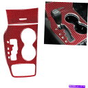 trim panel グランドチェロキー2011-13レッドカーボンファイバーギアシフトカップパネルステッカートリム用 For Grand Cherokee 2...
