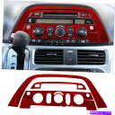trim panel 5PCSレッドカーボンファイバーセントラルコンソールパネルカバーホンダオデッセイ2005-10のトリム 5Pcs Red Carbon F...