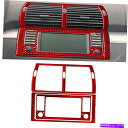 trim panel BMW X5 2000-06レッドカーボンファイバーGPSナビゲーションパネルフレームトリムカバーの3PCS 3Pcs For BMW X...