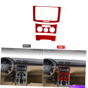 trim panel 3PCSレッドカーボンファイバーCDコントロールパネルフォルクスワーゲンパサート2006-11のトリムカバー 3Pcs Red Carbo...