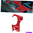 trim panel シボレーコルベットC5 98-04レッドカーボンファイバーギアシフトボックスパネルトリムカバー用 For Chevrolet Corvet...