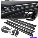 trim panel カーボンファイバードアハンドルボウルとドアパネル内側カバートリムキットホンダアコード Carbon Fiber Door Handle Bowl & Door Panel Inner Cover Trim Kit For Honda Accord(2)