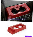 trim panel フォードF-150 F150 2017-2021のレッドカーボンファイバーリアウォーターカップホルダーパネルカバー Red Carbon ...