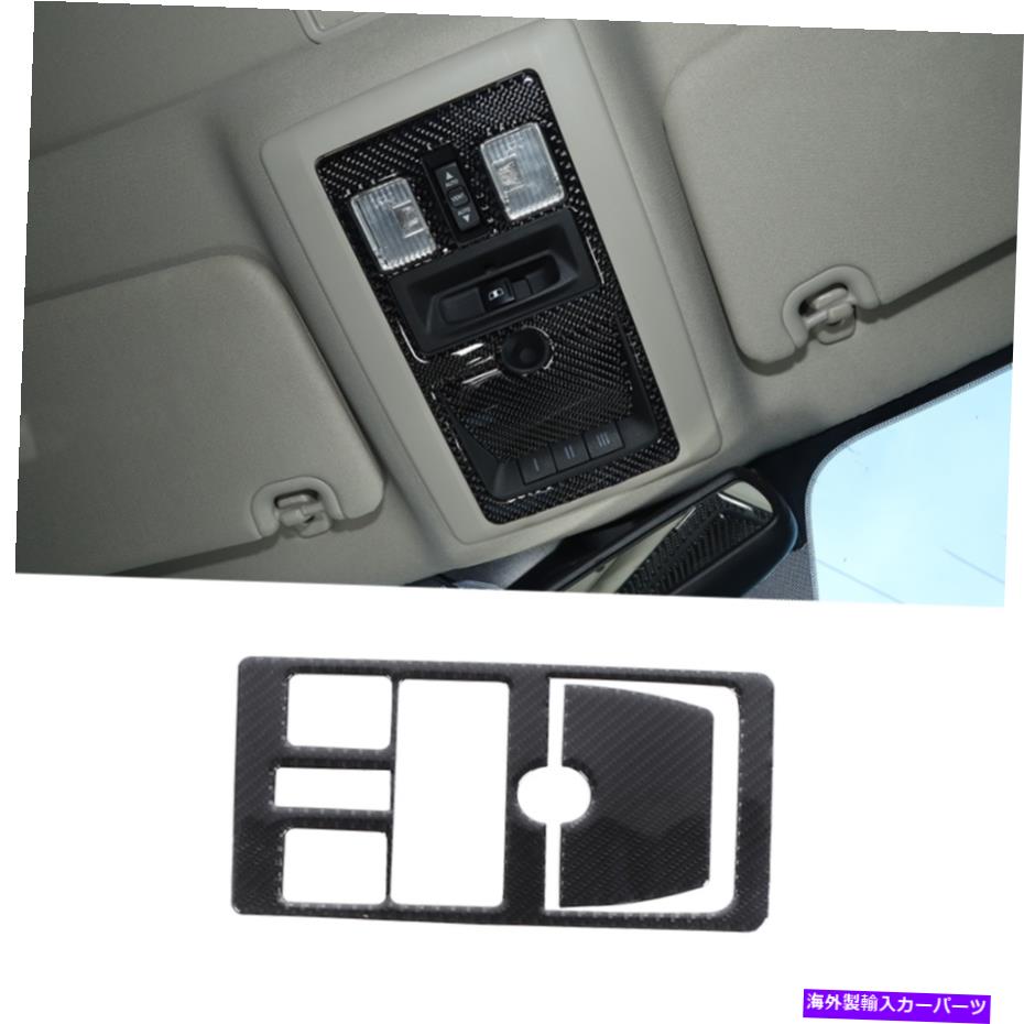 trim panel フロントリーディングライトパネルトリム装飾ステッカーダッジラム2010-15カーボンファイバー Front Reading Light Panel Trim Decor Sticker For Dodge RAM 2010-15 Carbon Fiber