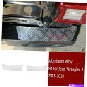 trim panel ジープラングラーJL 2018-20のシルバーアロイリアバンパープロテクターガードパネルトリム Silver Alloy Rear Bumper Protector Guard Panel Trim For Jeep Wrangler JL 2018-20