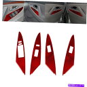 trim panel 4PCSレッドカーボンファイバーウィンドウコントロールパネルカバートヨタカムリ2007-2011 4Pcs Red Carbon Fibe...