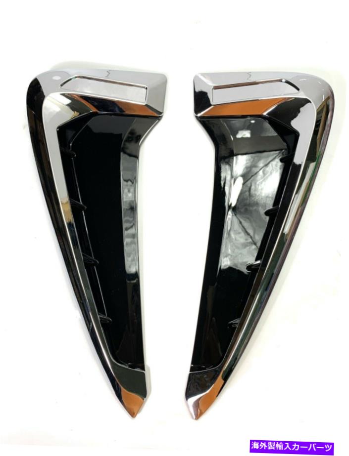 trim panel 2PCS X5Mスタイルクロムシルバーベントサイドフェンダーグリルトリムカバーフィット14-18 X5 2pcs X5M Style Chrome Silver Vented Side Fender Grille Trim Cover Fits 14-18 X5