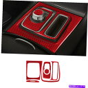 trim panel 6PCSレッドカーボンファイバーセントラルコントロールギアパネルステッカークライスラー300のトリム 6pcs Red Carbon Fi...