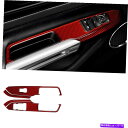 trim panel フォードマスタング2015-2020レッドカーボンファイバーウィンドウリフトパネルスイッチカバートリム For Ford Mustang ...
