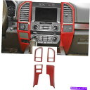 trim panel Ford F150 2015+ Red Carbonのカーセンターコンソールダッシュボードパネルカバートリム Car Center Con...