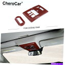trim panel 2PCSフロントリアリーディングライトパネルダッジラムレッドカーボンファイバー内側のトリム 2PCS Front Rear Reading...