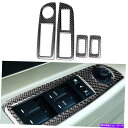 trim panel 05-07クライスラー300に合わせて本物のカーボンファイバーカーウィンドウスイッチパネルカバートリムフィット Real Carbon F...