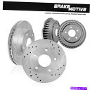 Brake Drum マリブのオールズアレロポンティアックグランドアムフロントブレーキローターとリアブレーキドラム For Malibu Olds Alero Pontiac Grand Am Front Brake Rotors & Rear Brake Drums