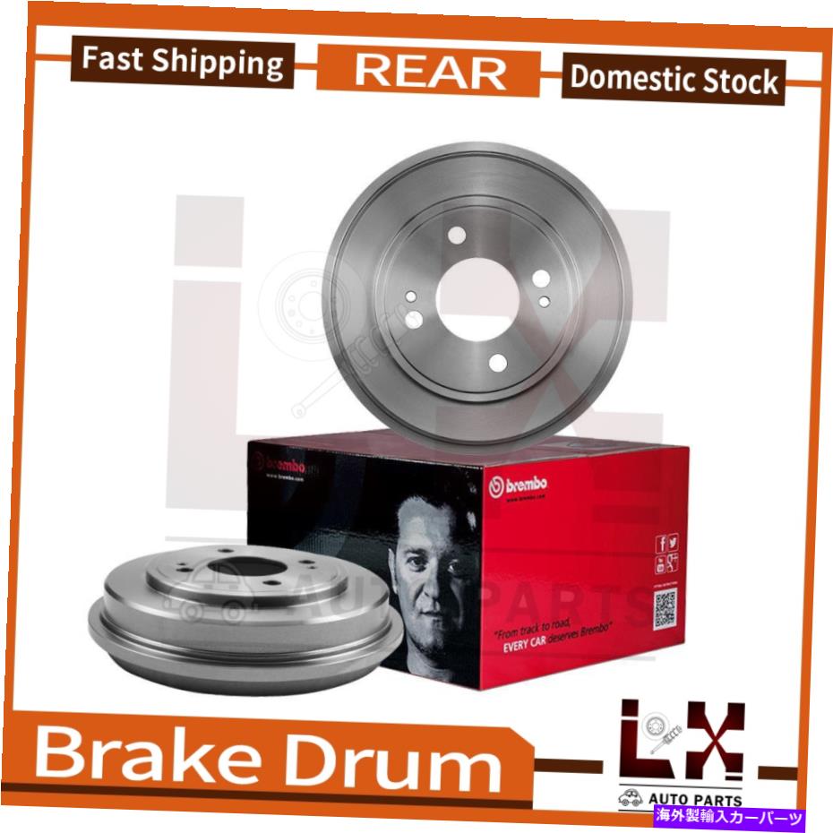 Brake Drum スマートフォートウォー2008-2016用のリアOE同等のブレンボブレーキドラムセット Rear OE Equivalent Brembo Brake Drums Set For Smart Fortwo 2008-2016