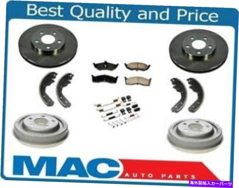 Brake Drum フロントローターリアドラムブレーキパッドシューズスプリングキットダッジネオン00-05 Front Rotors Rear Drums Brake Pads Shoes Spring Kit for Dodge Neon 00-05