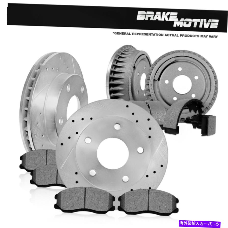 Brake Drum フロントブレーキローター +セラミックパッドとリアブレーキドラム +センチュリーベンチャーのための靴 Front Brake Rotors + Ceramic Pads & Rear Brake Drums + Shoes For Century Venture