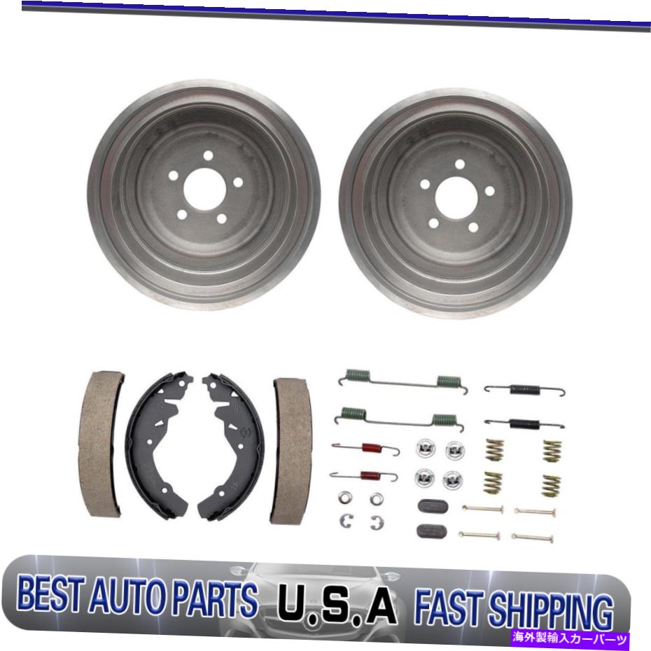 Brake Drum リアブレーキドラムブレーキシューズハードウェアキットスプリングフィット1985プリマスカ..