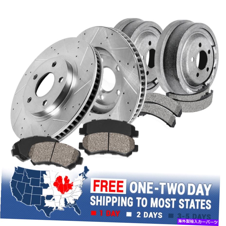 Brake Drum タホ用ユーコン2WDフロントブレーキローター +セラミックパッドとリアブレーキドラム +シューズ For Tahoe Yukon 2WD Front Brake Rotors + Ceramic Pads & Rear Brake Drums + Shoes