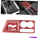 trim panel 4xレッドカーボンファイバーカーギアシフトパネルカバーダッジチャレンジャー2008-14のトリム 4X Red Carbon Fiber ...