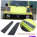 trim panel 合金ブラックエンジンフード装飾ガードパネルスズキジミニー2019-20にフィットする Alloy Black Engine Hood Decorative Guard Panel Trim Fit For Suzuki Jimny 2019-20