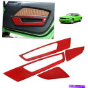 trim panel フォードマスタングのインテリアドアパネルの装飾ステッカートリム2009-13レッドカーボンファイバー Interior Door Pane...