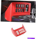trim panel トヨタFJクルーザーのためのレッドカーボンファイバー灰皿装飾パネルカバートリム07-20 Red Carbon Fiber Ashtray...