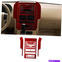 trim panel Ford Explorer 2008-2010のためのCD Bパネルトリム付きレッドカーボンファイバーセンターコンソール Red Carb...