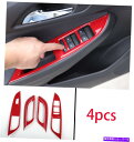 trim panel 2016-19シボレークルーズのレッドカーボンファイバーウィンドウリフトスイッチパネルカバートリム Red Carbon fiber Wi...
