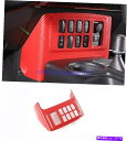 trim panel トヨタFJクルーザーのためのレッドカーボンファイバー灰皿装飾パネルカバートリム07-20 Red Carbon Fiber Ashtray...